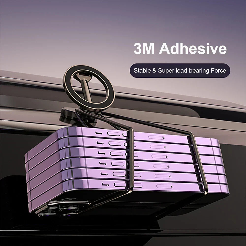 Lisslune | 360° Foldable Magnetic Car Phone Holder – Adjustable & Secure Mount for All Smartphones