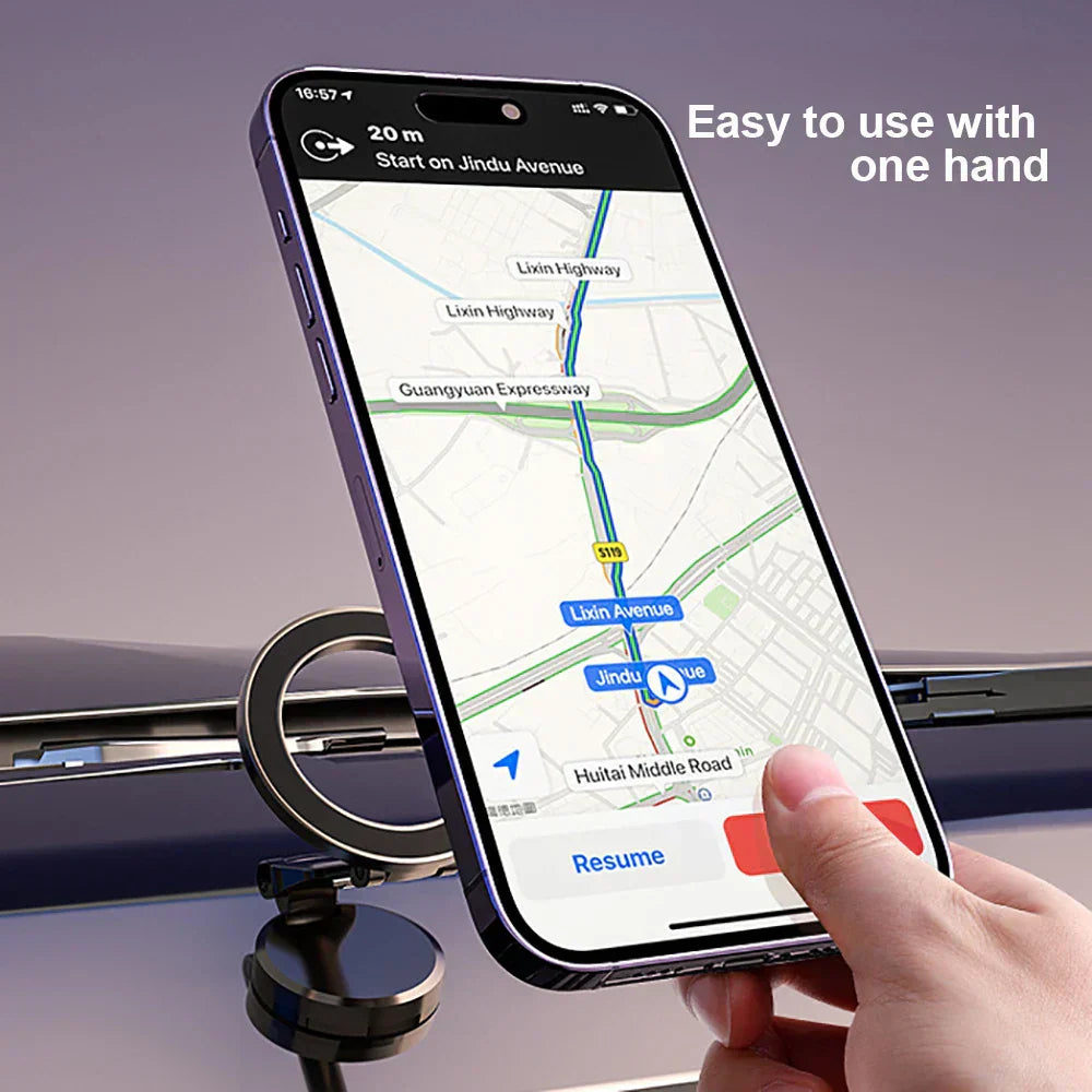 Lisslune | 360° Foldable Magnetic Car Phone Holder – Adjustable & Secure Mount for All Smartphones