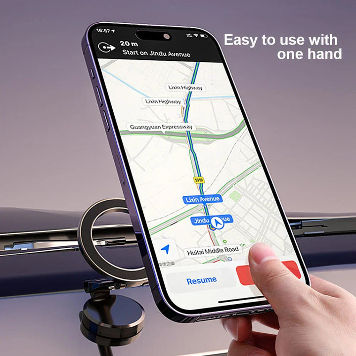 Lisslune | 360° Foldable Magnetic Car Phone Holder – Adjustable & Secure Mount for All Smartphones