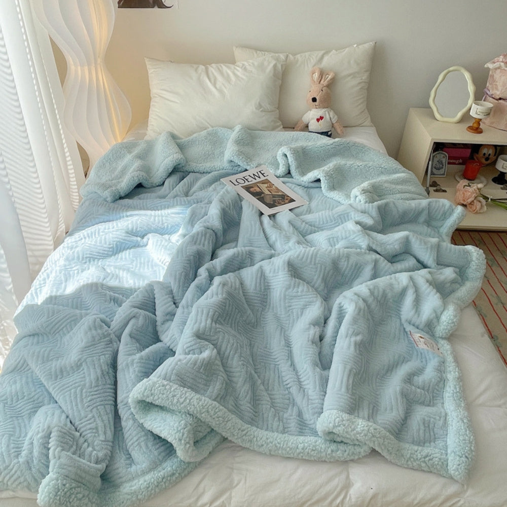Lisslune | Seraphina Soft Jacquard Rabbit Plush Blanket