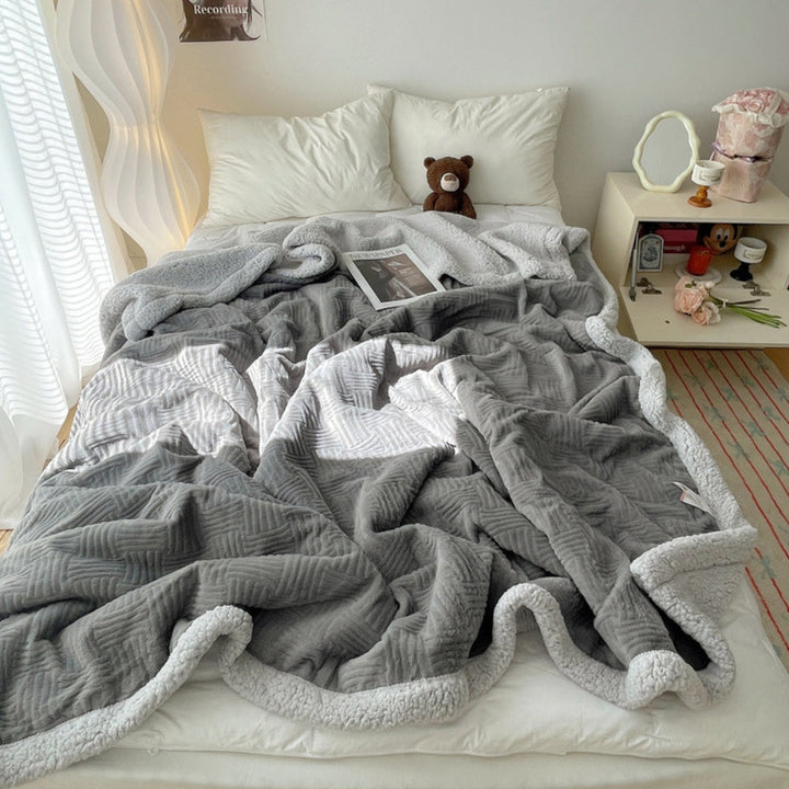 Lisslune | Seraphina Soft Jacquard Rabbit Plush Blanket