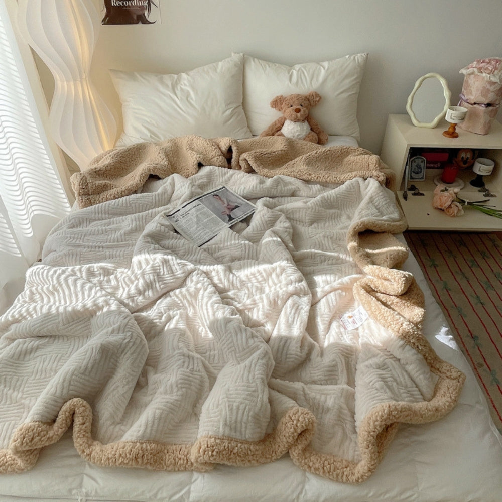 Lisslune | Seraphina Soft Jacquard Rabbit Plush Blanket
