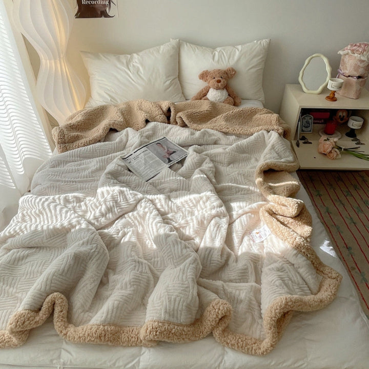 Lisslune | Seraphina Soft Jacquard Rabbit Plush Blanket