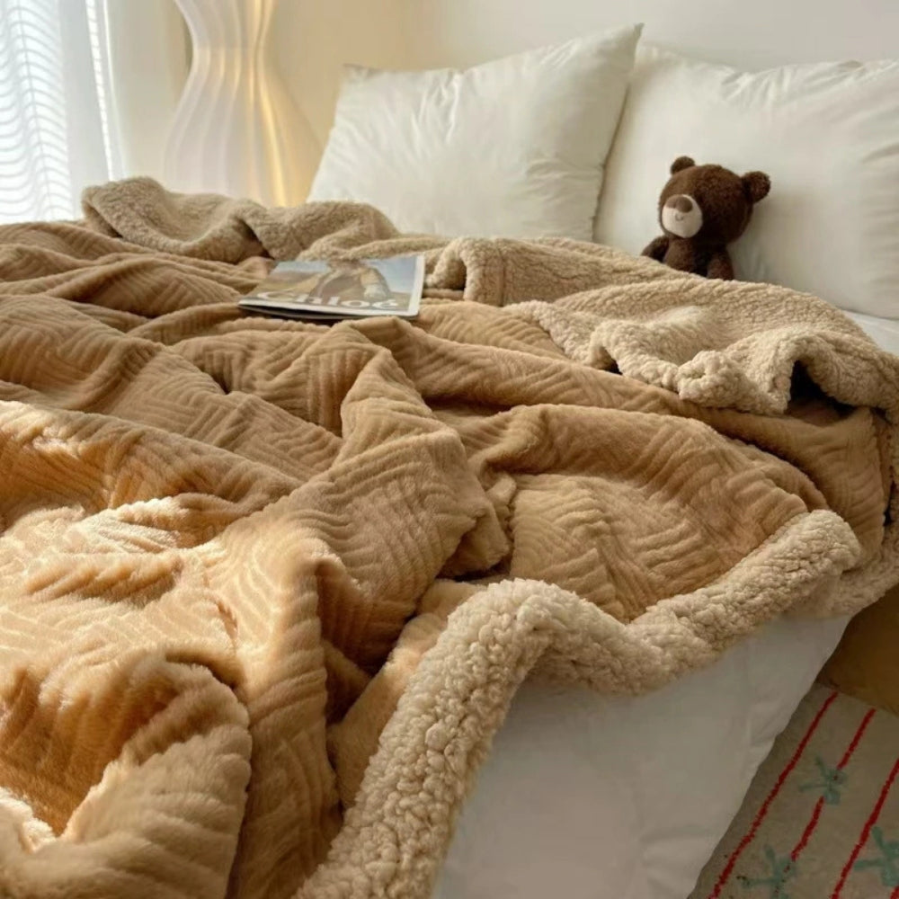 Lisslune | Seraphina Soft Jacquard Rabbit Plush Blanket