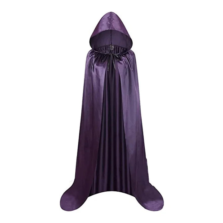 Lisslune | Black Cape with Hood – Long Unisex Halloween & Cosplay Wrap