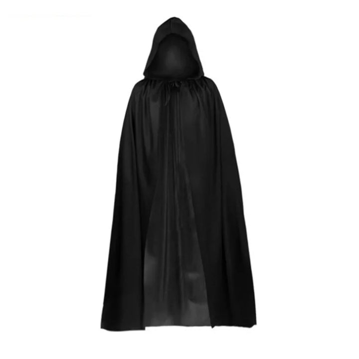 Lisslune | Black Cape with Hood – Long Unisex Halloween & Cosplay Wrap