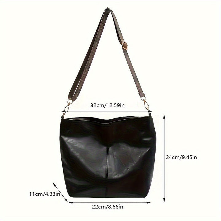 Lisslune | CityPure PU Messengerbag – White Urban Shoulder Bag with Zipper