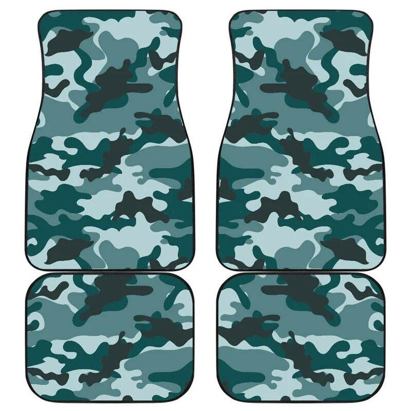 Lisslune | Forest Green Camouflage Car Mats