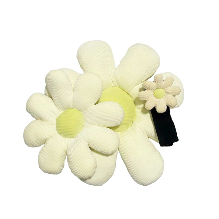 Lisslune | Soft Flower Car Neck and Waist Cushion with Seatbelt Shoulder Pad