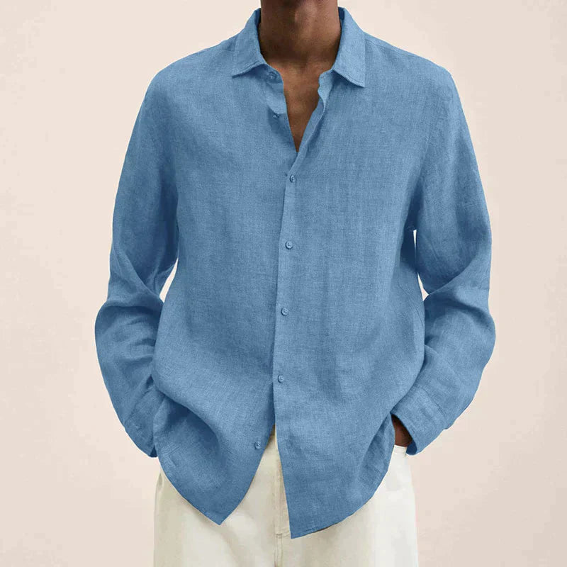 Lisslune | Linen Long Sleeve Shirt for Men
