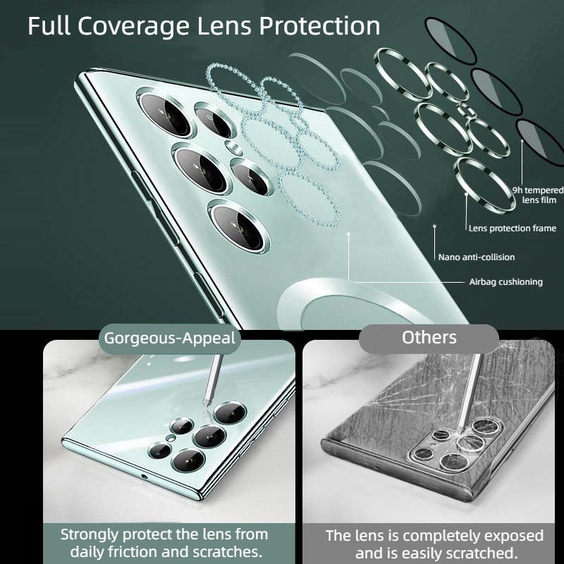 Lisslune | Transparent Luxury Coating Magnetic Cover for Samsung