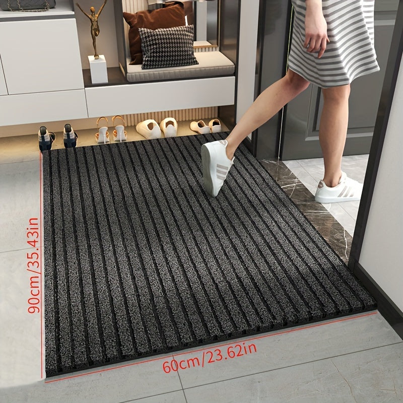 Lisslune | All-Season Weatherproof Doormat – Abrasion-Resistant Striped Doormat, Non-Slip, Stain and Fade Resistant, Low Profile Mat for Indoor and Outdoor