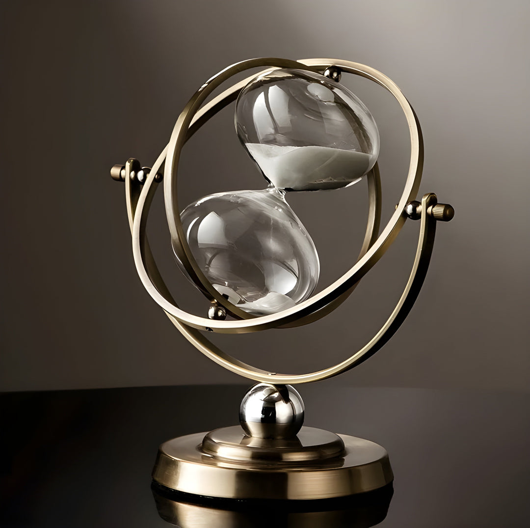 Lisslune | GracefulTime Clock – Luxury Hourglass with Elegant Gold Frame & Timeless Design