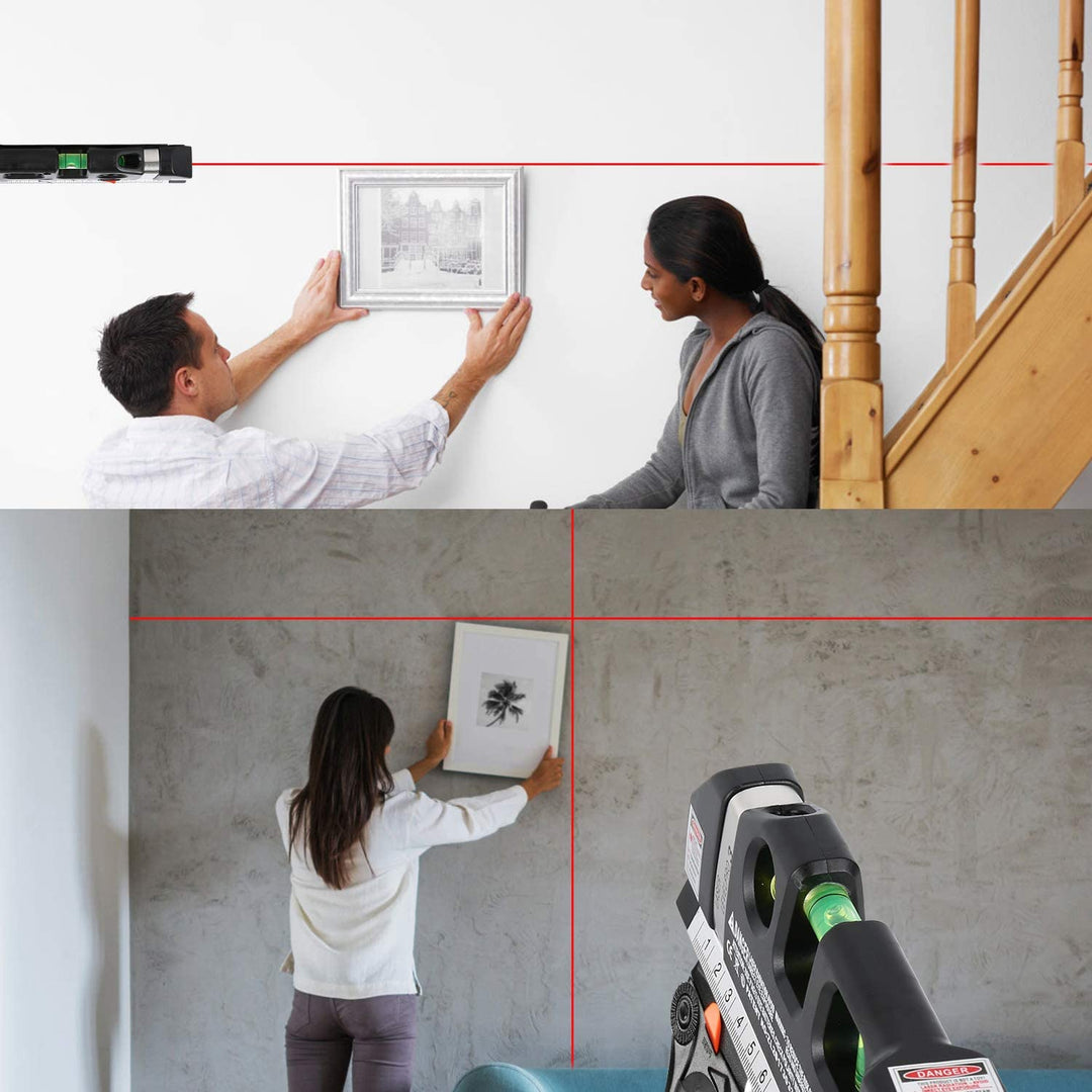 Lisslune | Laser Level Ruler Multi-functional Household Infrared Decoration (Black)