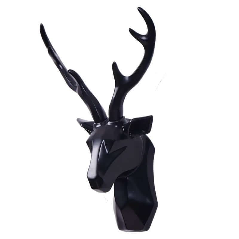 Lisslune | 3D Geometric Deer Head Wall Decor Modern Resin