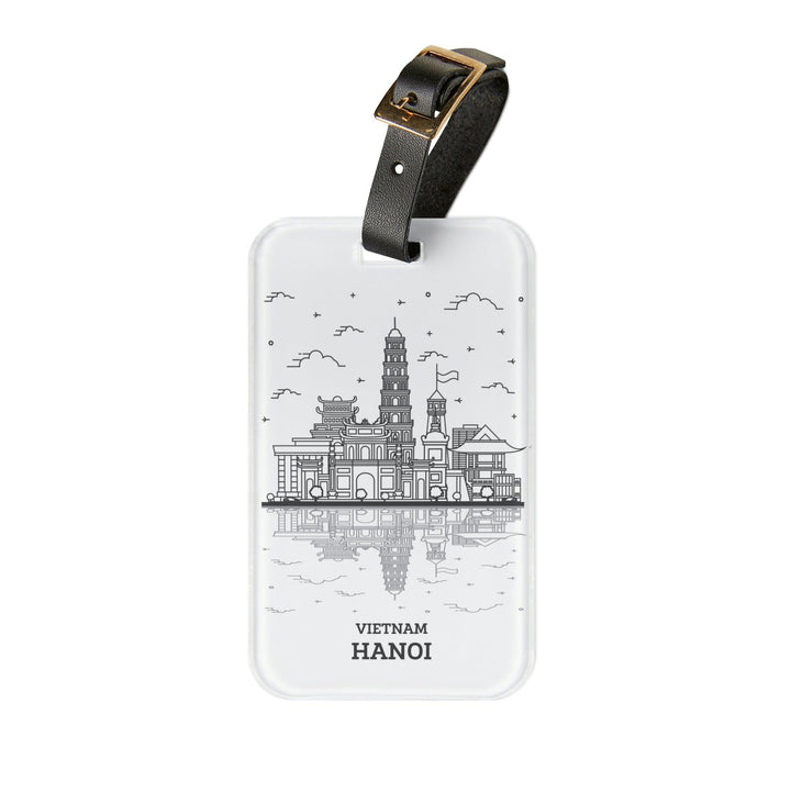 Lisslune | Vietnam Elegant Luggage Tag: Stylish Acrylic Tag with Leather Strap
