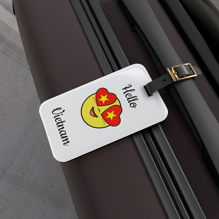Lisslune | Luxury Acrylic Luggage Tag and Leather Strap Set by Maison d'Elite