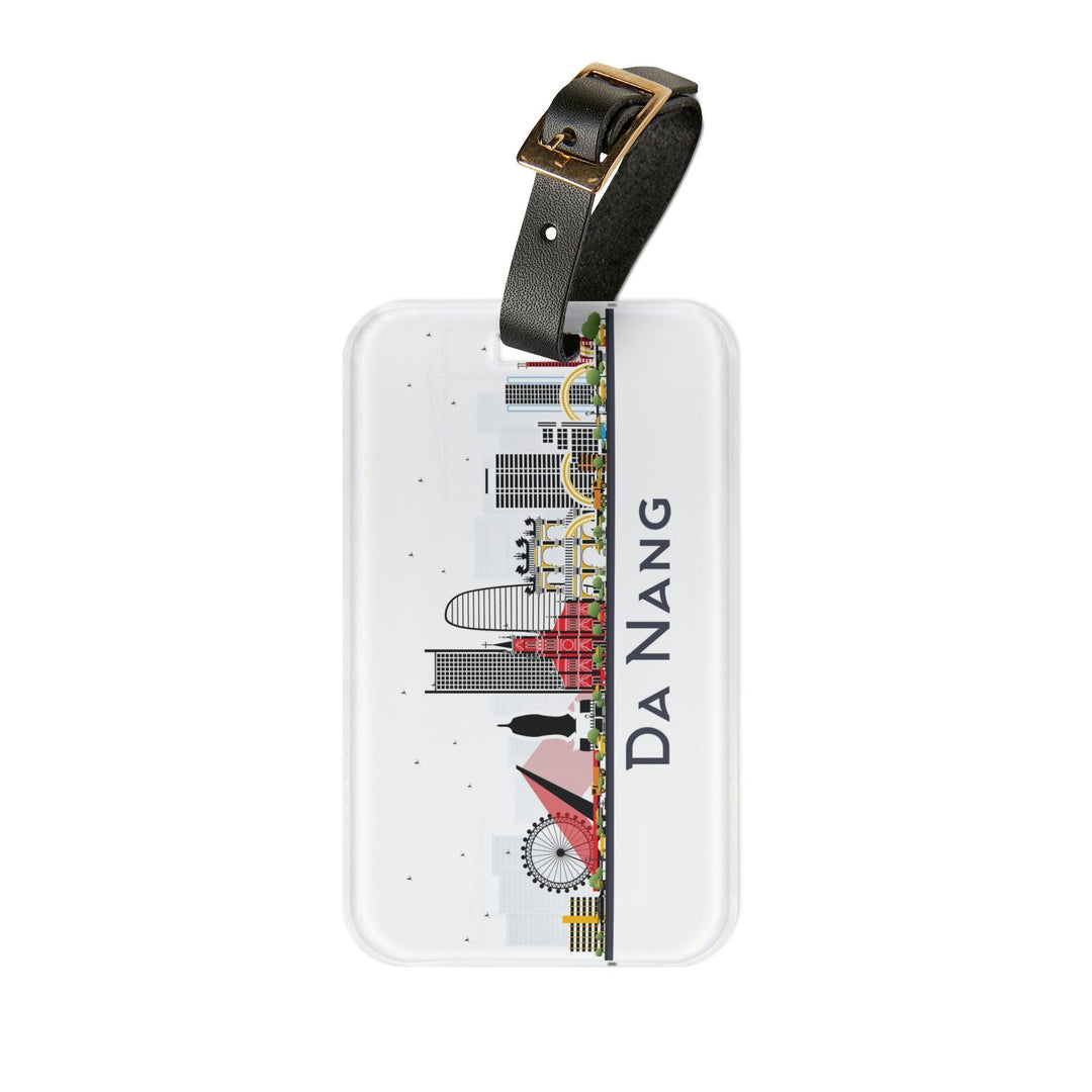 Lisslune | Chic Acrylic Travel Luggage Tag with Stylish Leather Handle