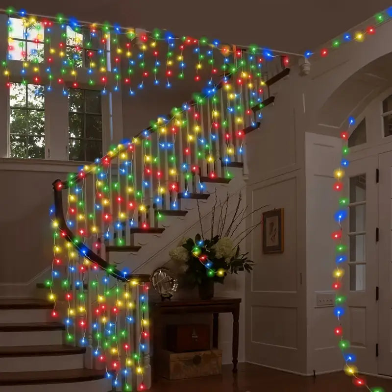 Lisslune | LED Starry Sky Icicle Light String – Decorative Light Curtains for Christmas and Garden