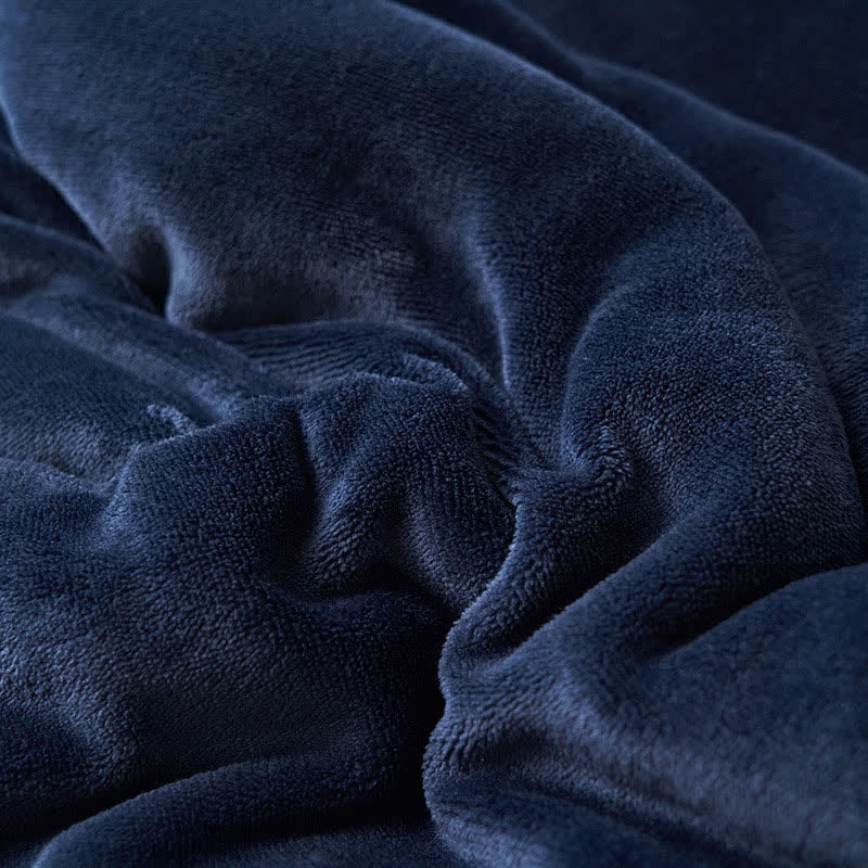 Lisslune | Solid thick double-sided velvet cube blanket