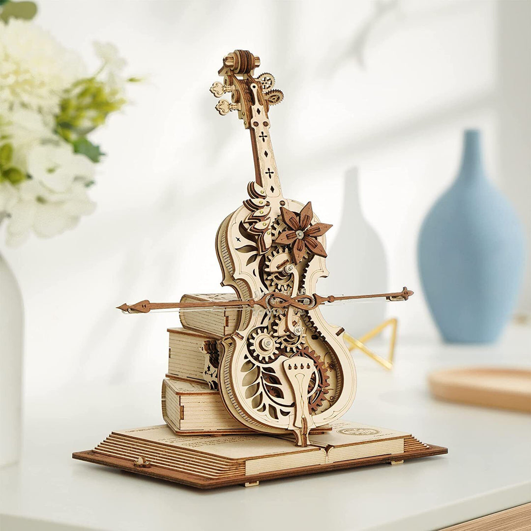 Lisslune | DIY Wooden Cello, Self Playing Musical Instrument, Magic Music Box, Cool Gift Ideas