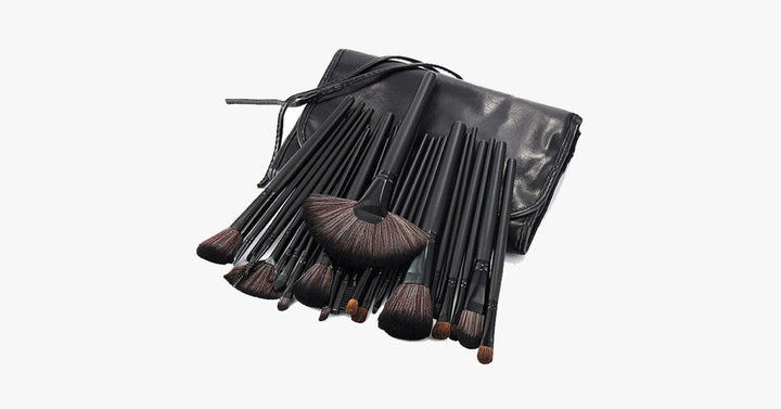 Lisslune | Black Makeup Brush Set with 32 Brushes and Case – A Complete Makeup Savior