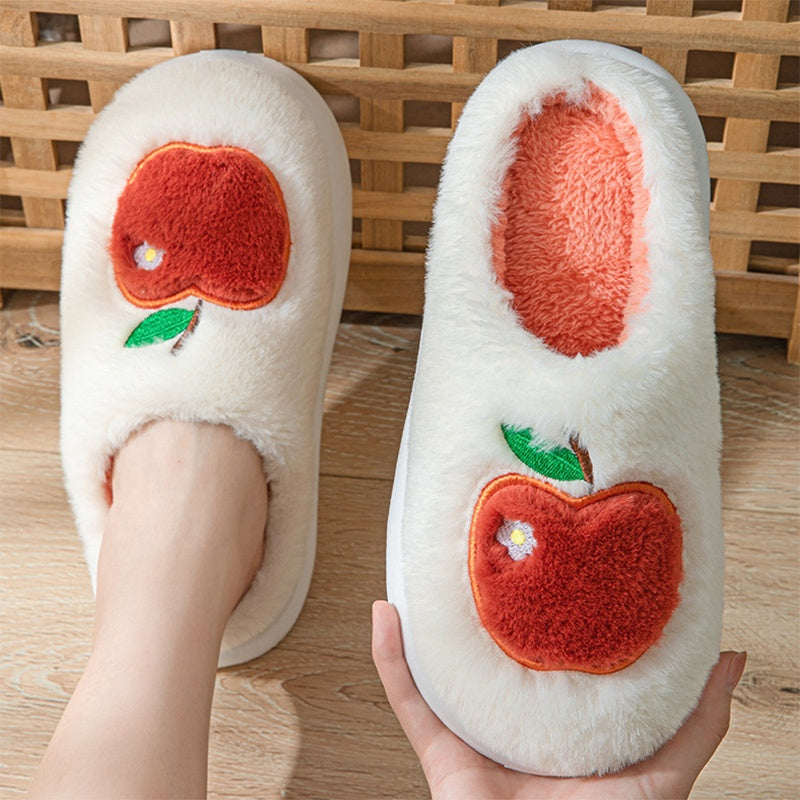 Lisslune | Cotton Slippers For Women Autumn And Winter Indoor Warm And Cute Home Slippers Nonslip Fuzzy Plush Shoes
