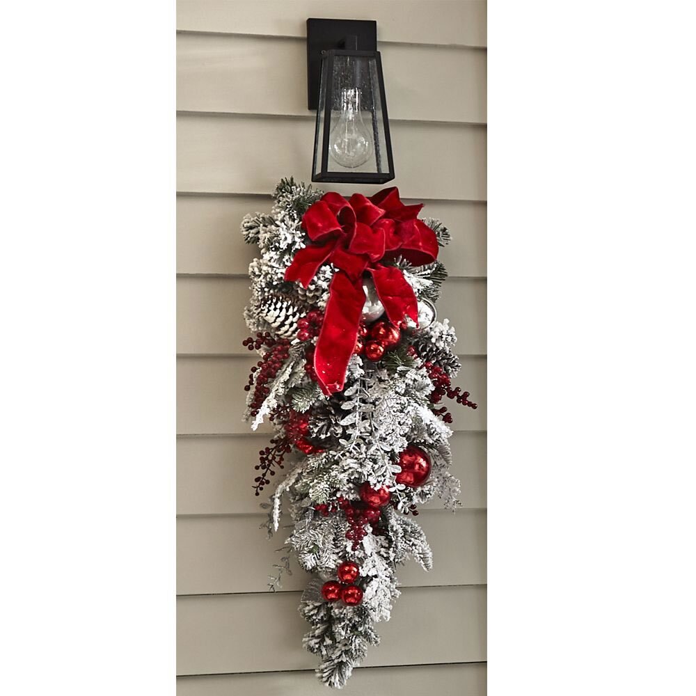Lisslune | The Cordless Prelit Red And White Holiday Trim
