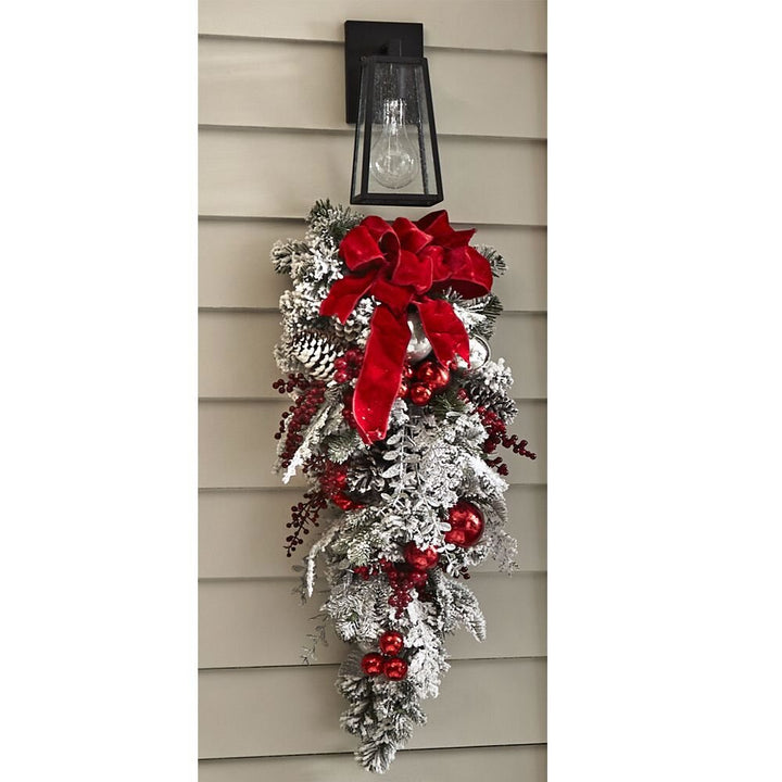 Lisslune | The Cordless Prelit Red And White Holiday Trim
