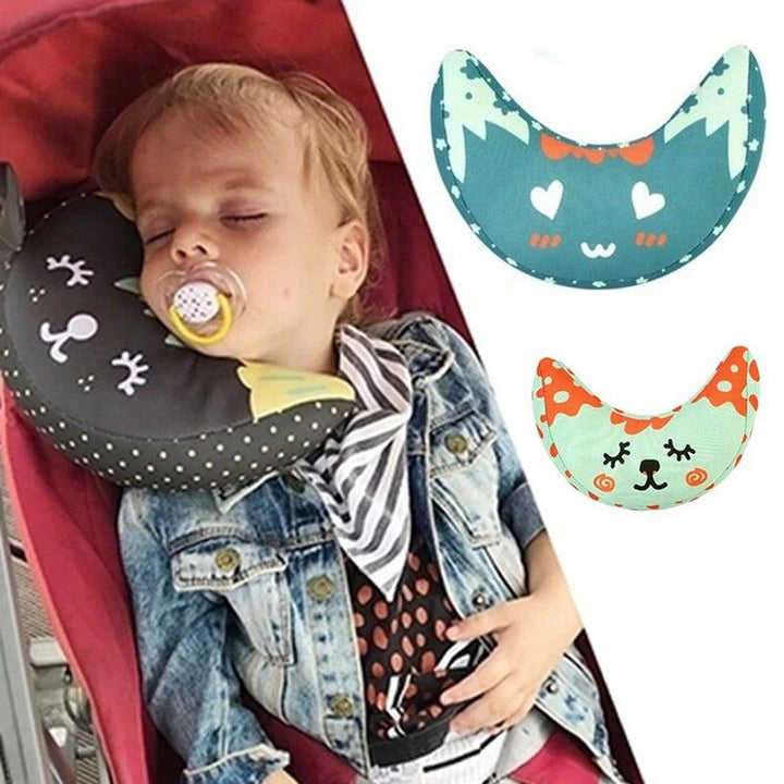 Lisslune | Soft Cotton Car Neck Pillow for Kids - Premium Head Pillow & Shoulder Support Pillow