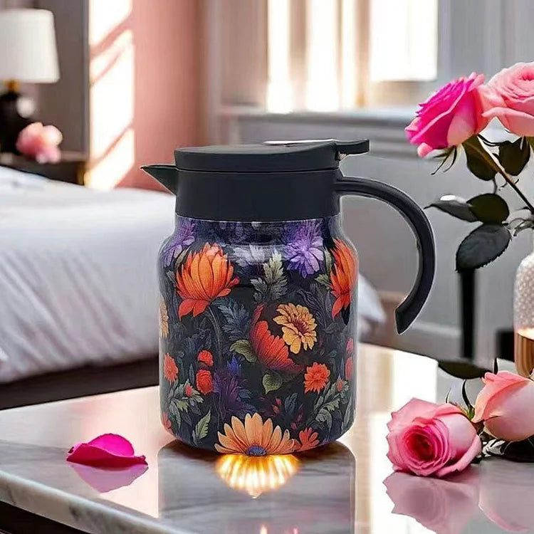 Lisslune | FloraBrewThermoJug with floral design