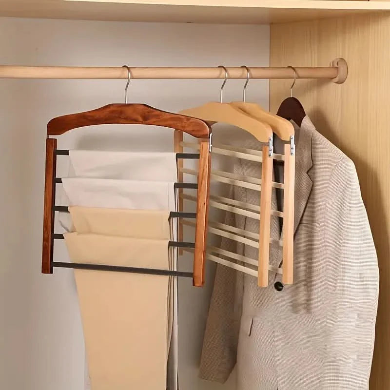 Lisslune | Multi-Bar Wooden Clothes Hanger with Premium Finish
