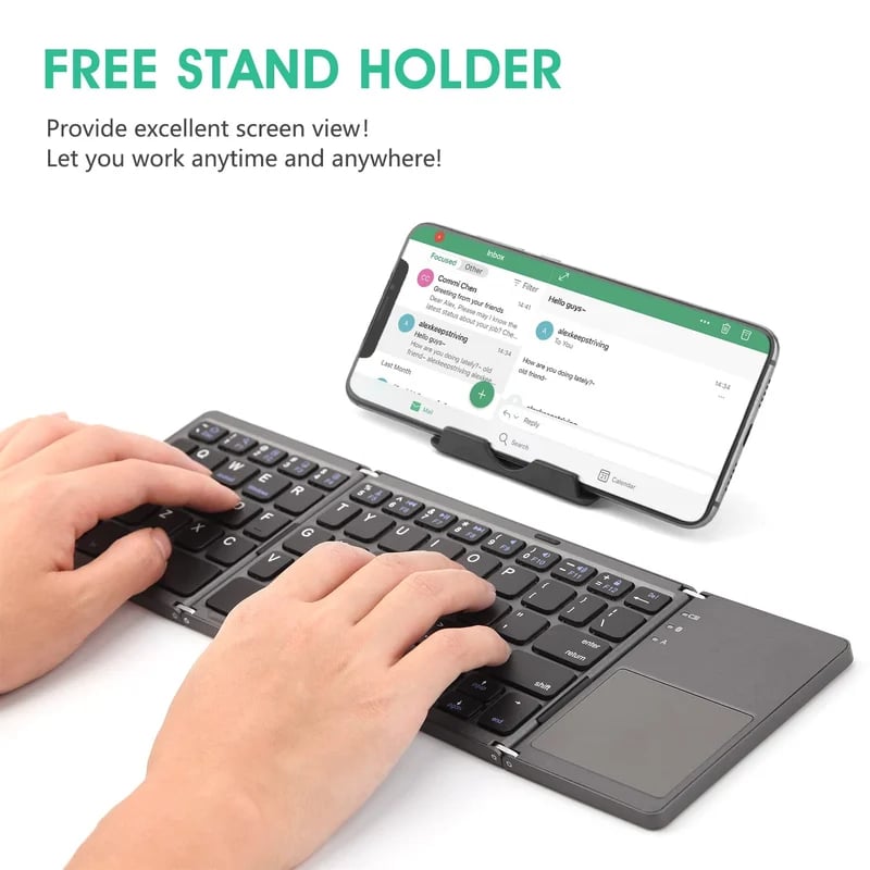 Lisslune | Foldable Bluetooth Keyboard with Touchpad
