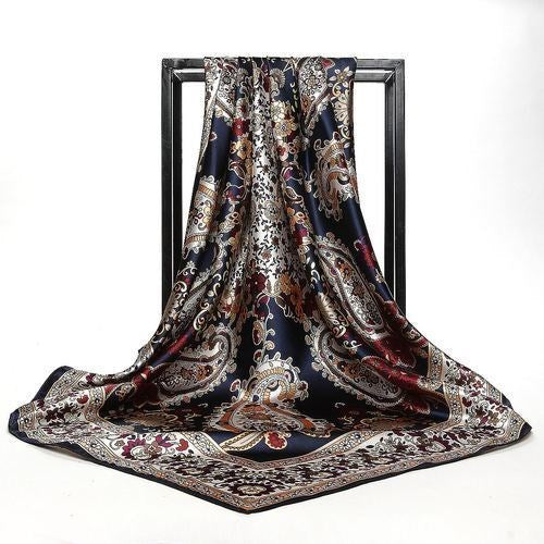Lisslune | Large square scarf Simulation silk scarf All-match scarf Scarf