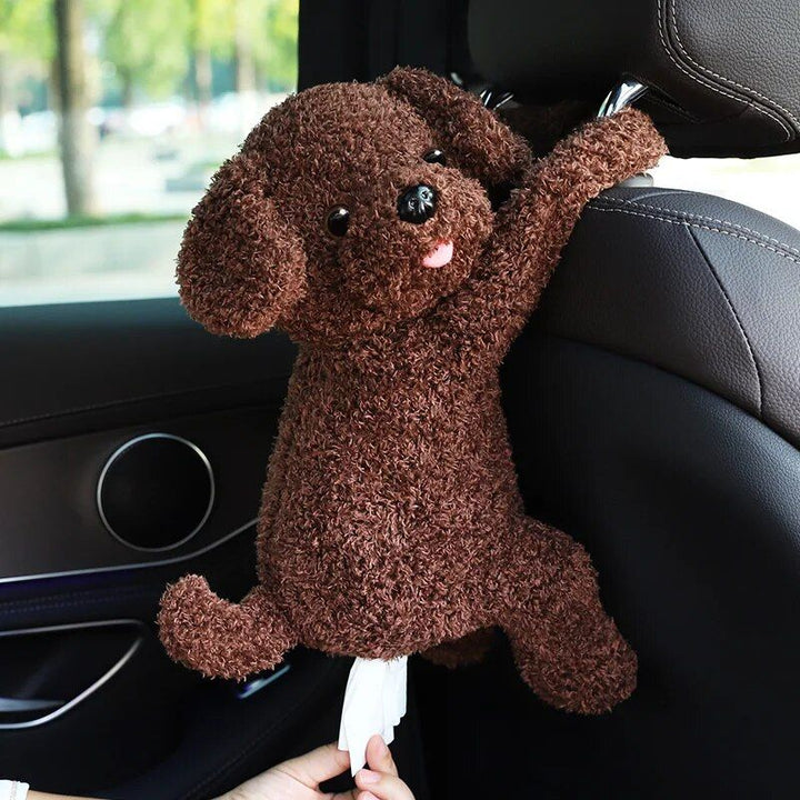 Lisslune | Cute Cartoon Car Tissue Box Creative Super Cute Rabbit Short Plush Tissue Box Holder for Car Armrest Box Car Seat Tissue Box