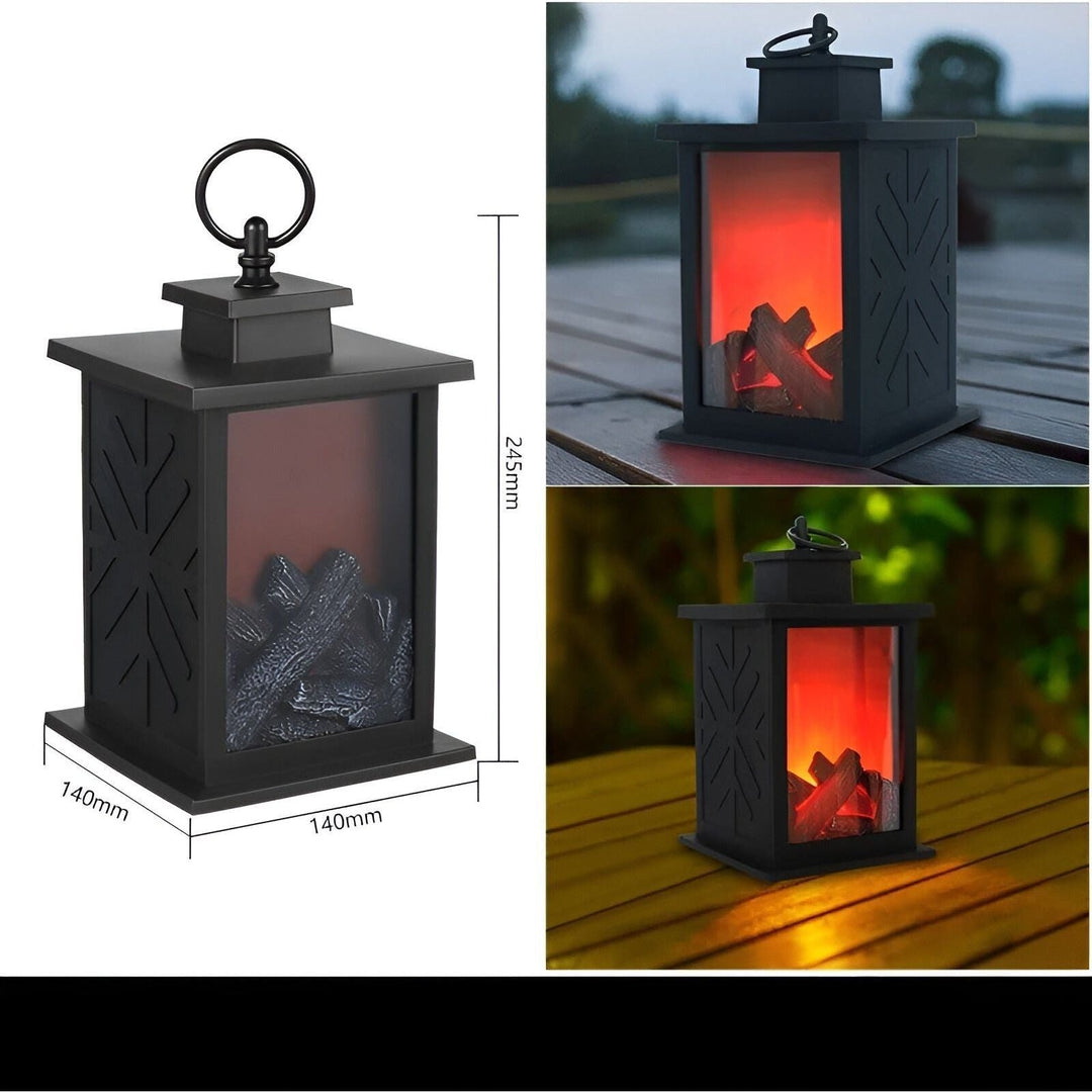 Lisslune | RadiantFlame LED Lantern – Realistic Flame Table Lamp for Cosy Ambient Lighting