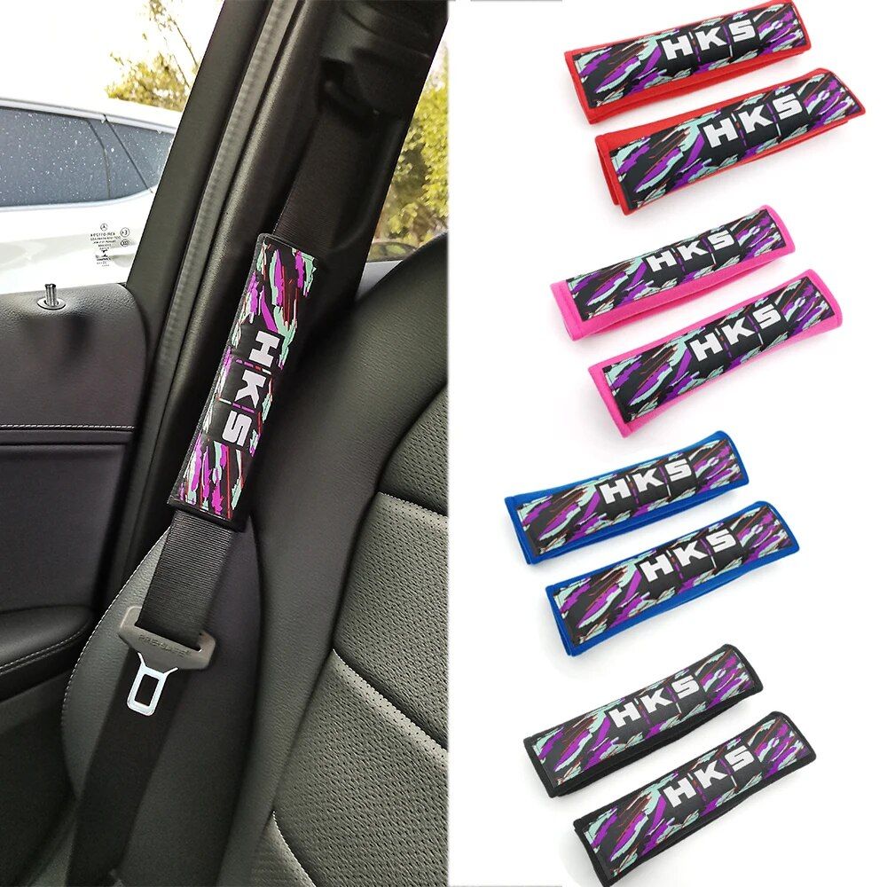 Lisslune | Universal Cotton Car Seat Belt Padding Set - Comfort & Style for All Vehicles