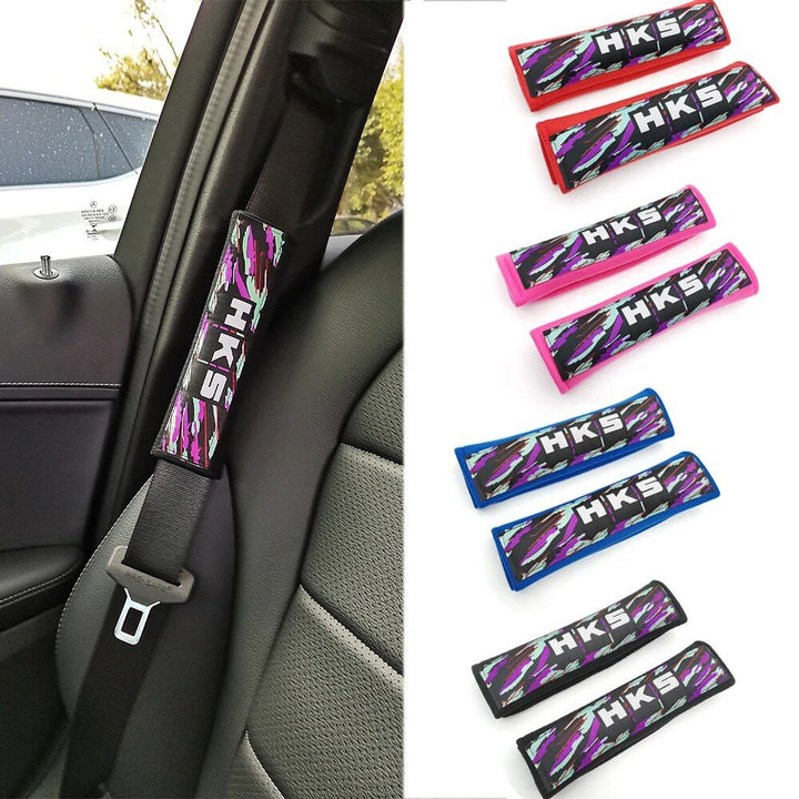 Lisslune | Universal Cotton Car Seat Belt Padding Set - Comfort & Style for All Vehicles