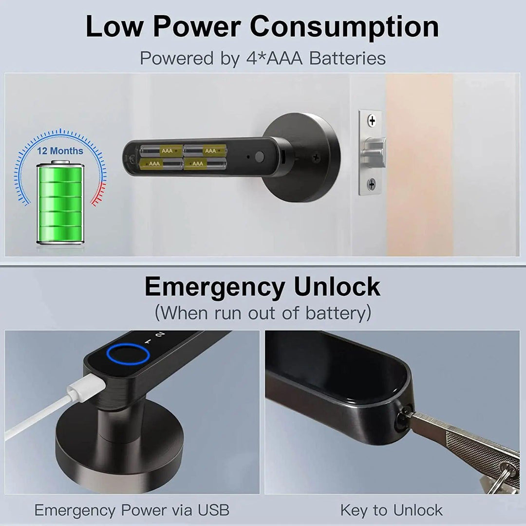 Lisslune | Innovative Smart Round Bedroom Door Lock with Enhanced Security Features