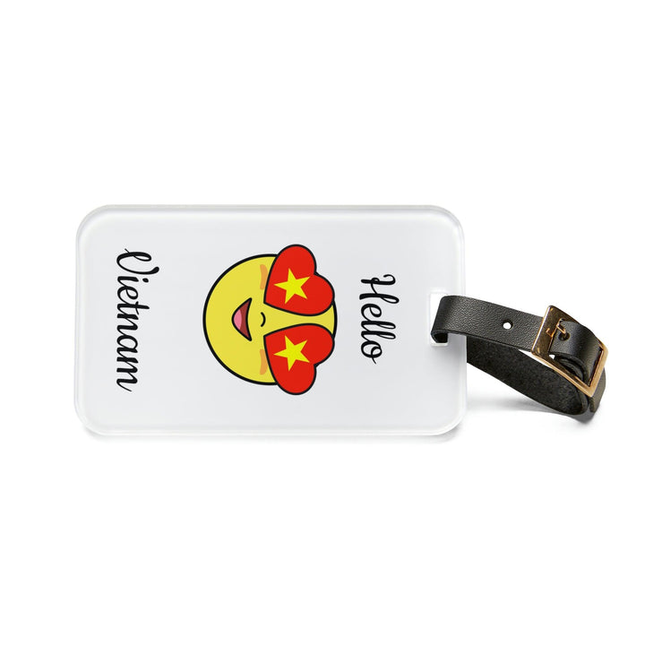 Lisslune | Luxury Acrylic Luggage Tag and Leather Strap Set by Maison d'Elite