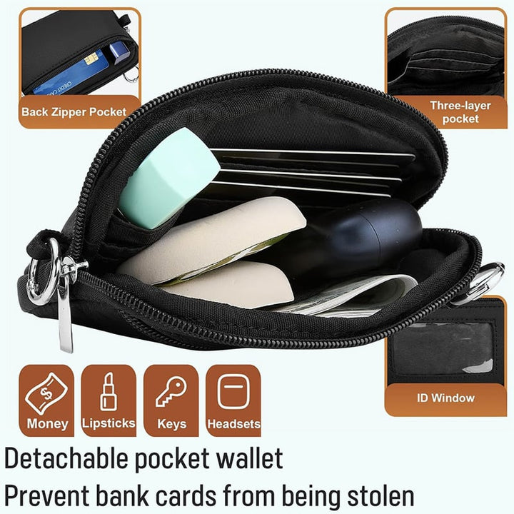 Lisslune | Adjustable Phone Lanyard Crossbody Strap with Wallet