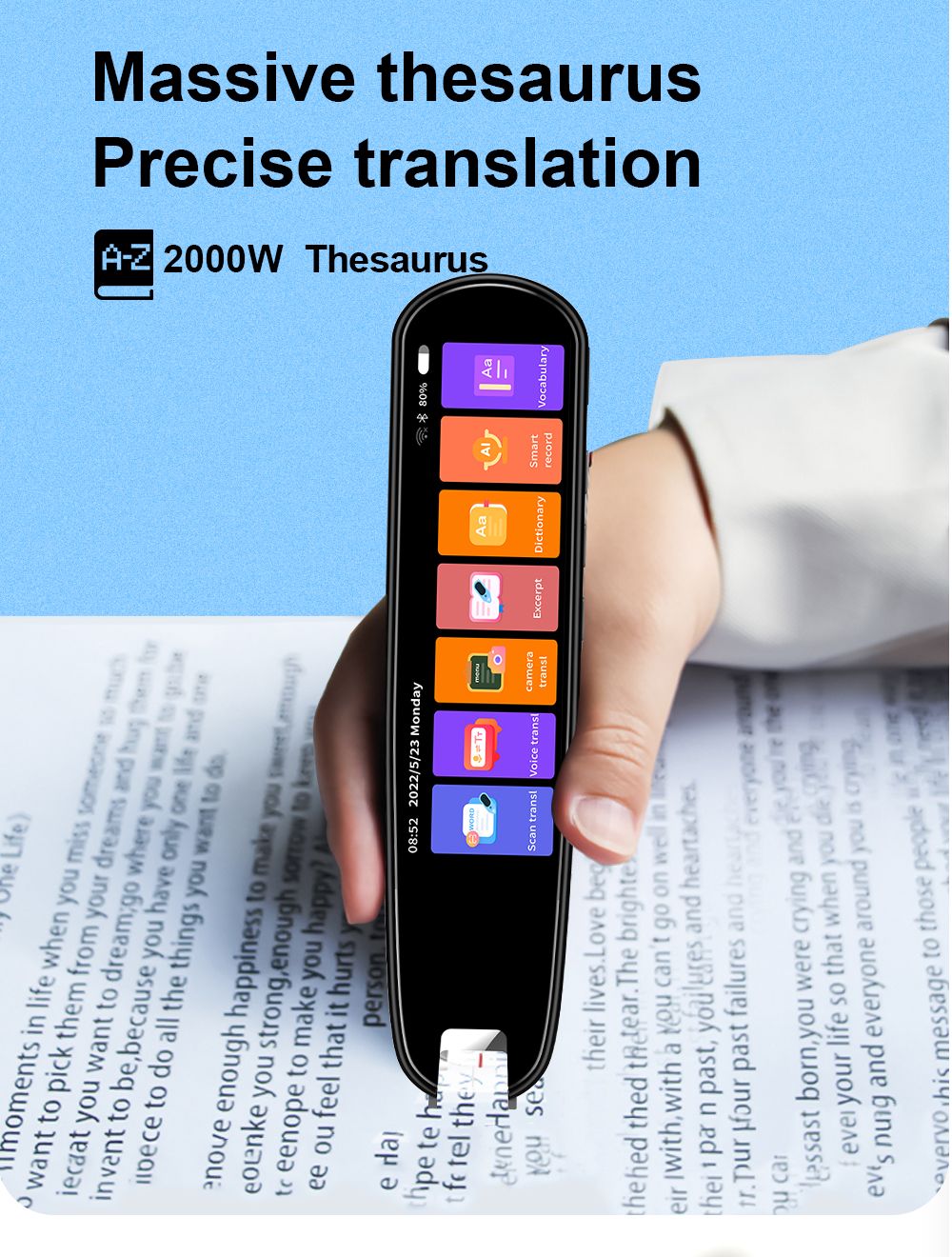Lisslune | Precision 112-Language Translation & Reading Pen – Instant Text & Speech Translator