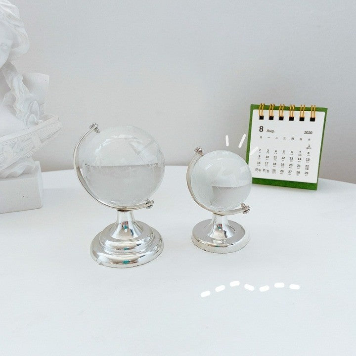 Lisslune | Crystal Transparent Miniature Glass Earth Globe