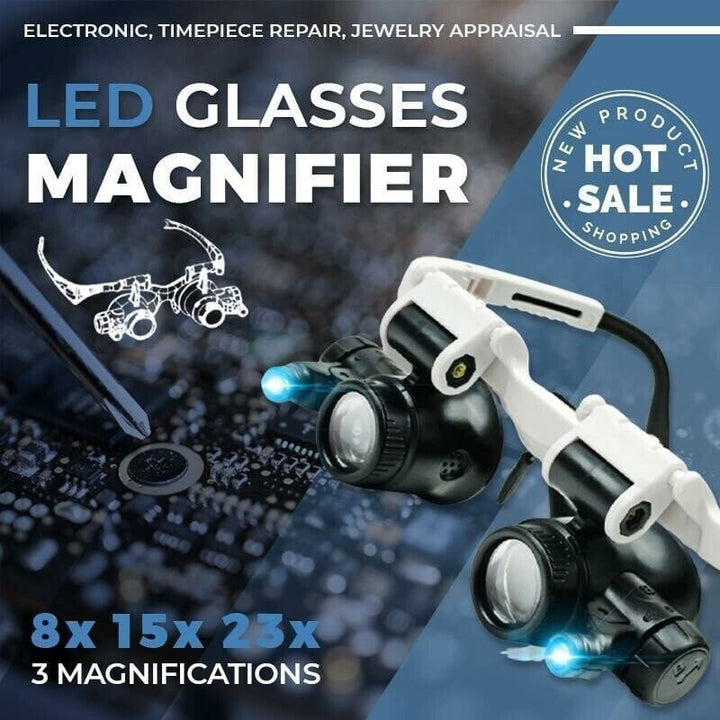 Lisslune | LED Glasses Magnifier 8x 15x 23x