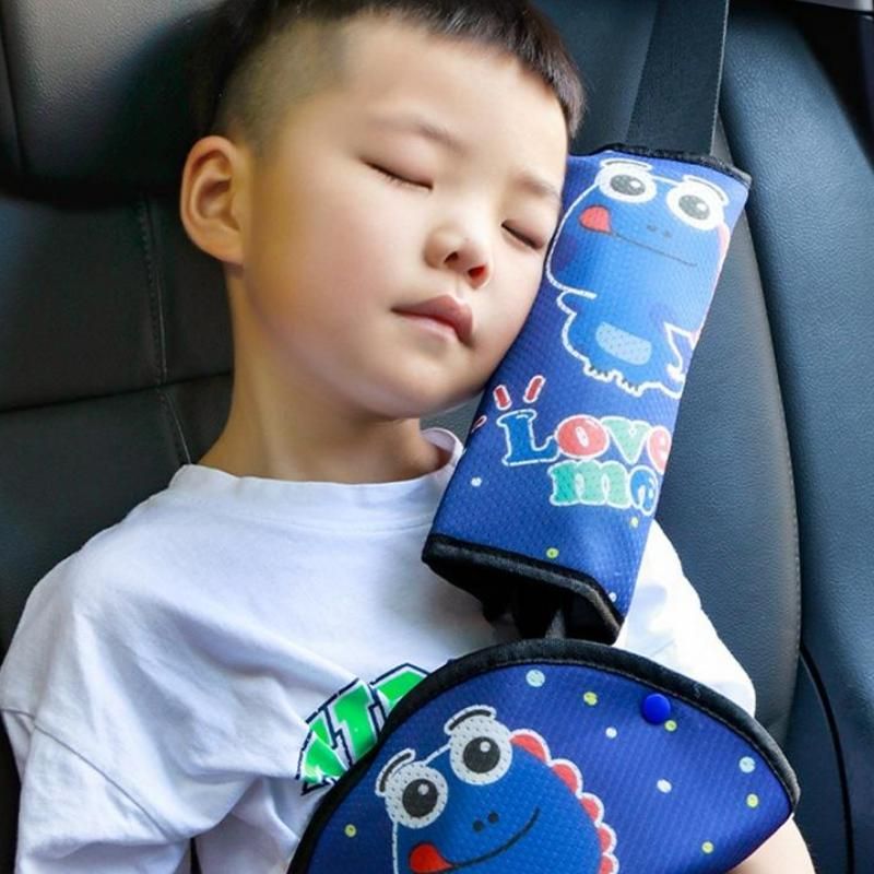 Lisslune | Children's Cartoon Safety Seatbelt Cushion and Adjustment Set