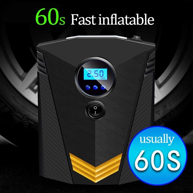 Lisslune | Digital tire inflator with LED lighting and automatic air compressor