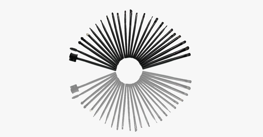 Lisslune | Black Makeup Brush Set with 32 Brushes and Case – A Complete Makeup Savior