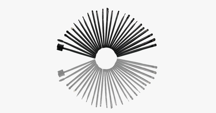 Lisslune | Black Makeup Brush Set with 32 Brushes and Case – A Complete Makeup Savior