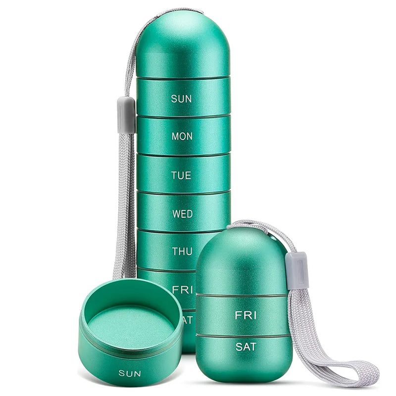Lisslune | 7-Day Portable Pill Organizer for Travel