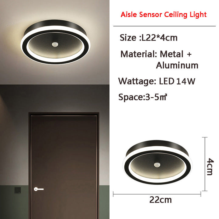 Lisslune | MotionGlide PIR Motion Sensor LED Ceiling Light | Smart Lighting | Energy Efficient | Perfect for Hallway & Bathroom
